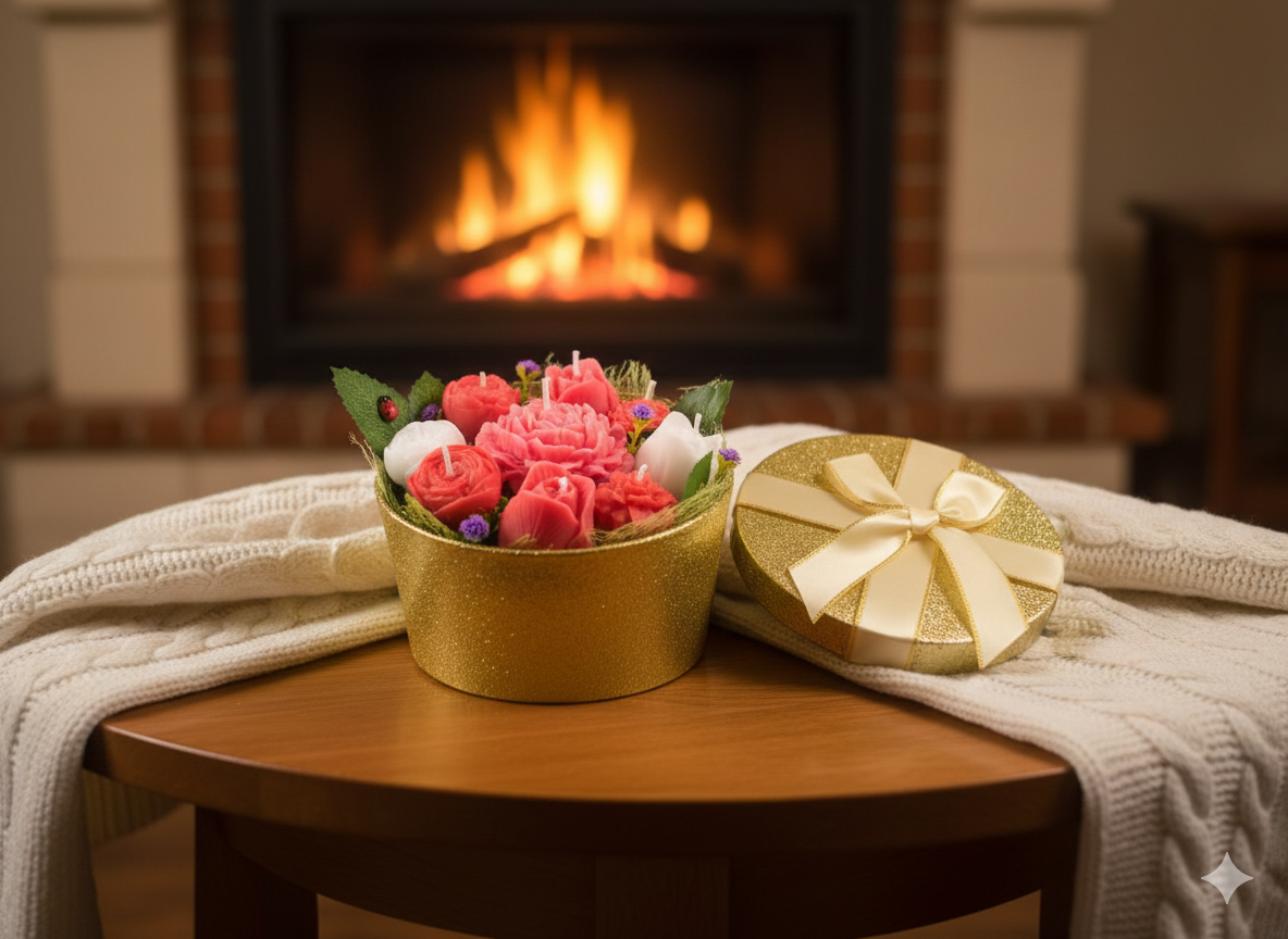 Vela Escultural "Ninfa das Flores" – Elegância e Serenidade Artística