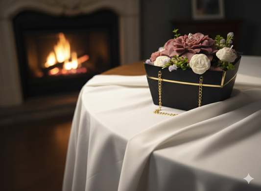 Bouquet de Velas "Midnight Blossom" – Elegância em Preto e Rosa Chá