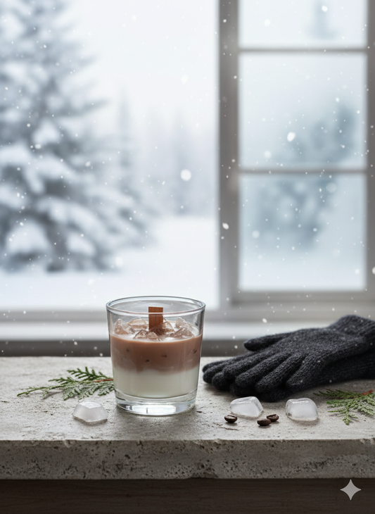 Vela Iced Coffee Gourmet – Aroma de Café com Pavio de Madeira