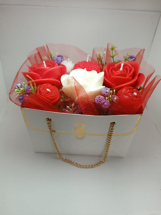 Bouquet de Velas Artísticas "Luxury Garden" em Caixa de Luxo