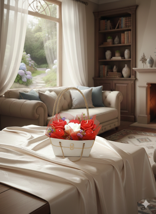 Bouquet de Velas Artísticas "Luxury Garden" em Caixa de Luxo