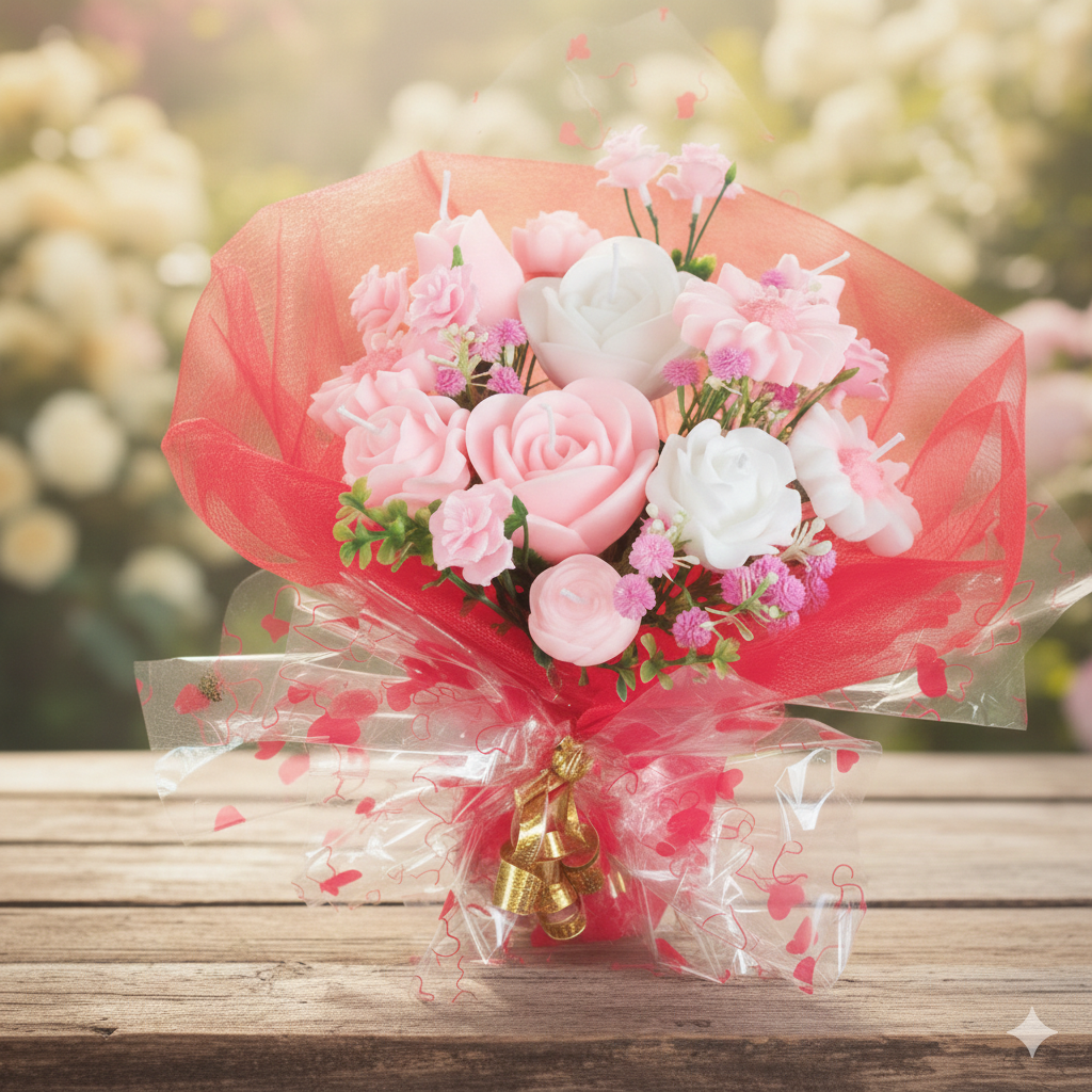 Buquê de Velas Aromáticas Floral - Elegância e Fragrância